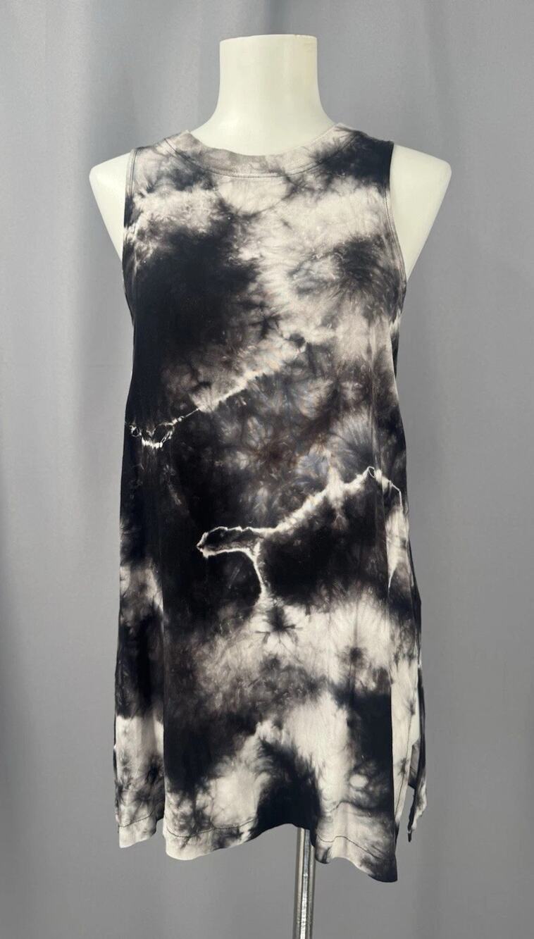Pins & Needles Tank Top Womens Small Tie Dye Sleeveless Vented Groovy Festival